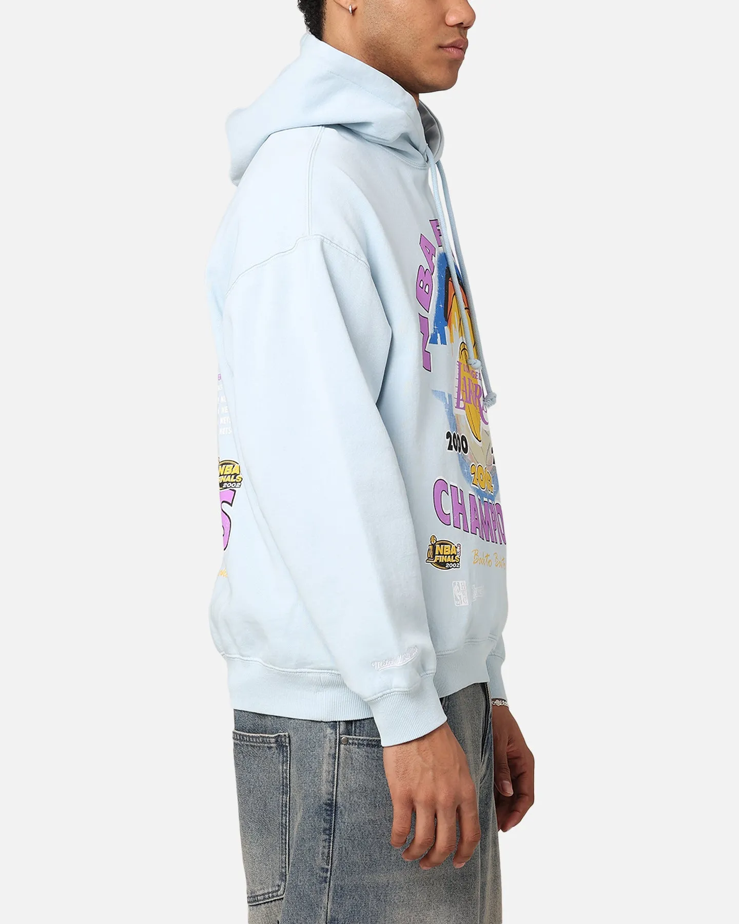 Mitchell & Ness Los Angeles Lakers Finals Champion Hoodie Light Blue Youthful Appeal Night Out Look