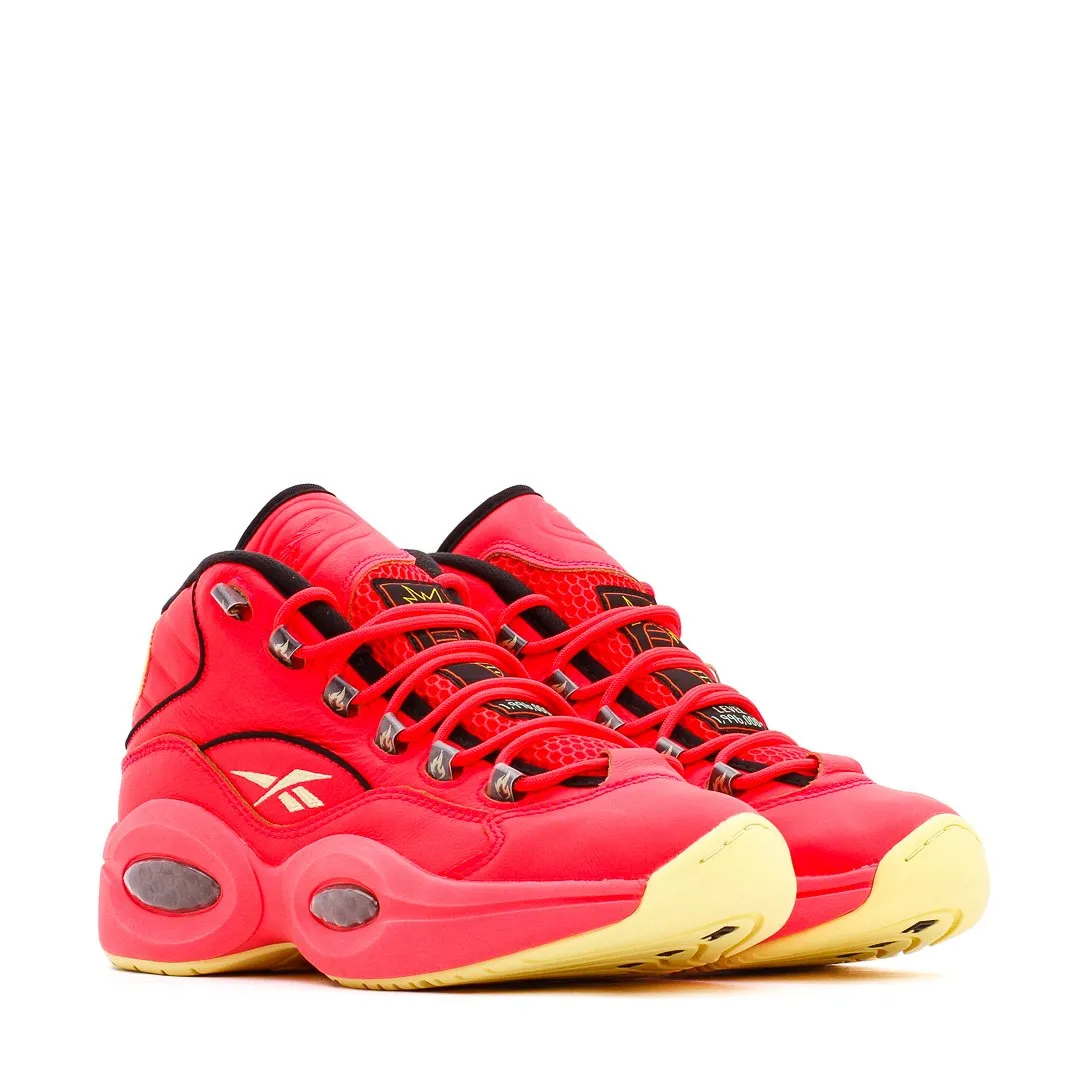 Reebok Basketball Men Question Mid x Hot Ones Allen Iverson Red GV7093 Shock Diffusing Midsole Comfortable Feel