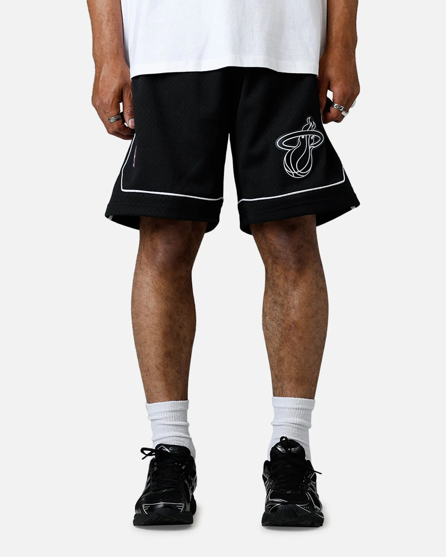 Mitchell & Ness Miami Heat 2011 Swingman Shorts Black/White Cold Weather Gear