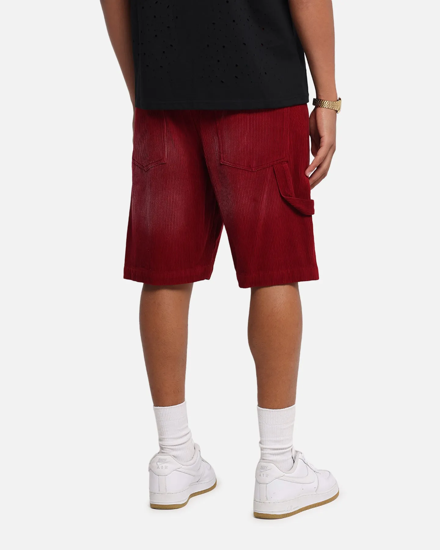 Anti Pill Surface XXIII Corduroy Wash Jorts Burgundy