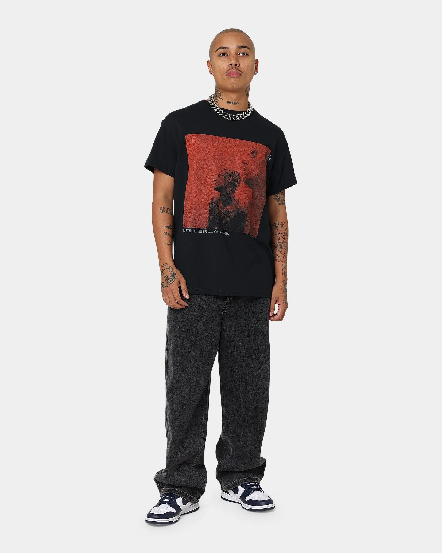 Justin Bieber Changes T-Shirt Black MinimalistStitching