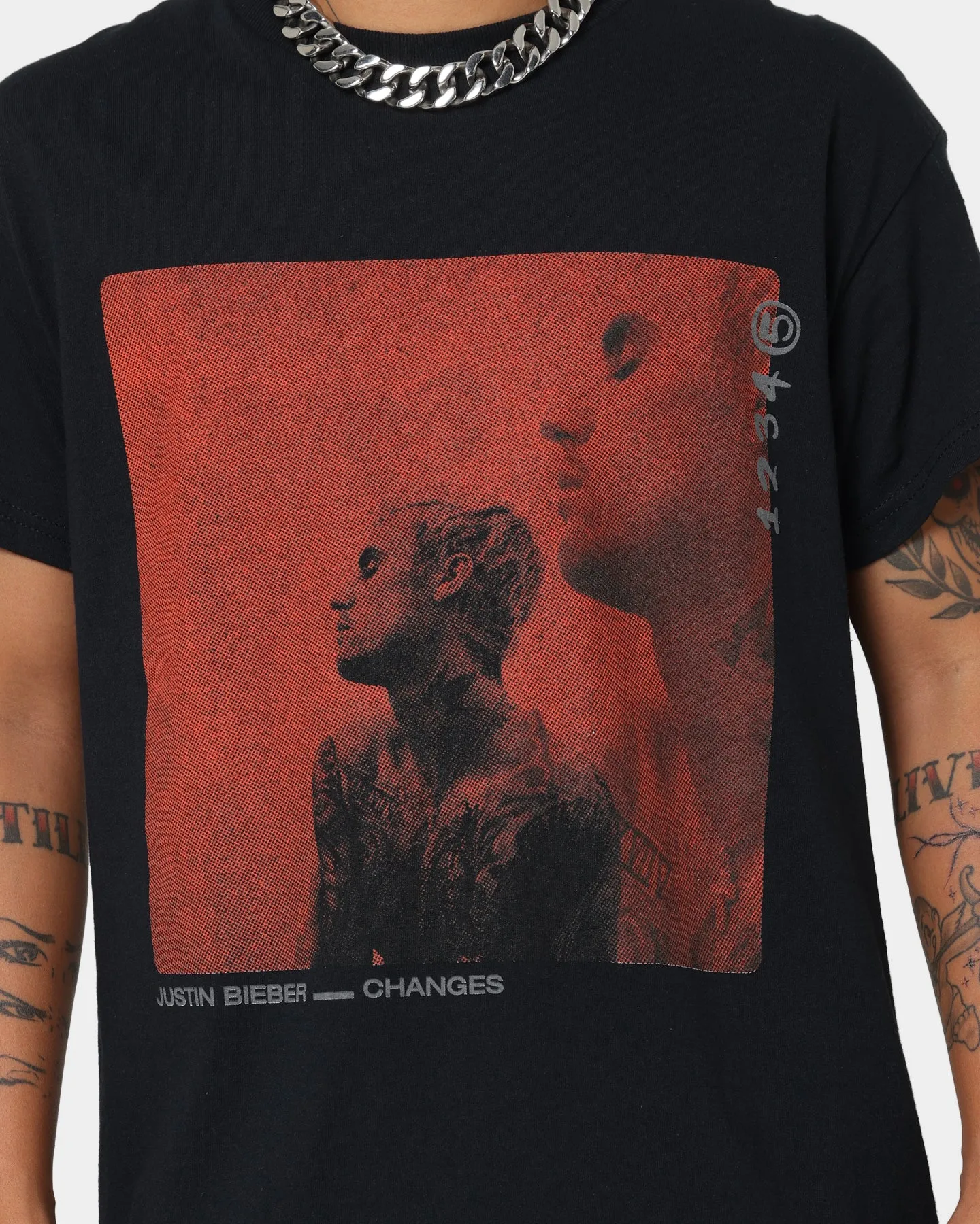 Collared Justin Bieber Changes T-Shirt Black