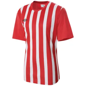 Umbro Striped Knit Short Sleeved Football Training Jersey Clear Tone DoubleLayered