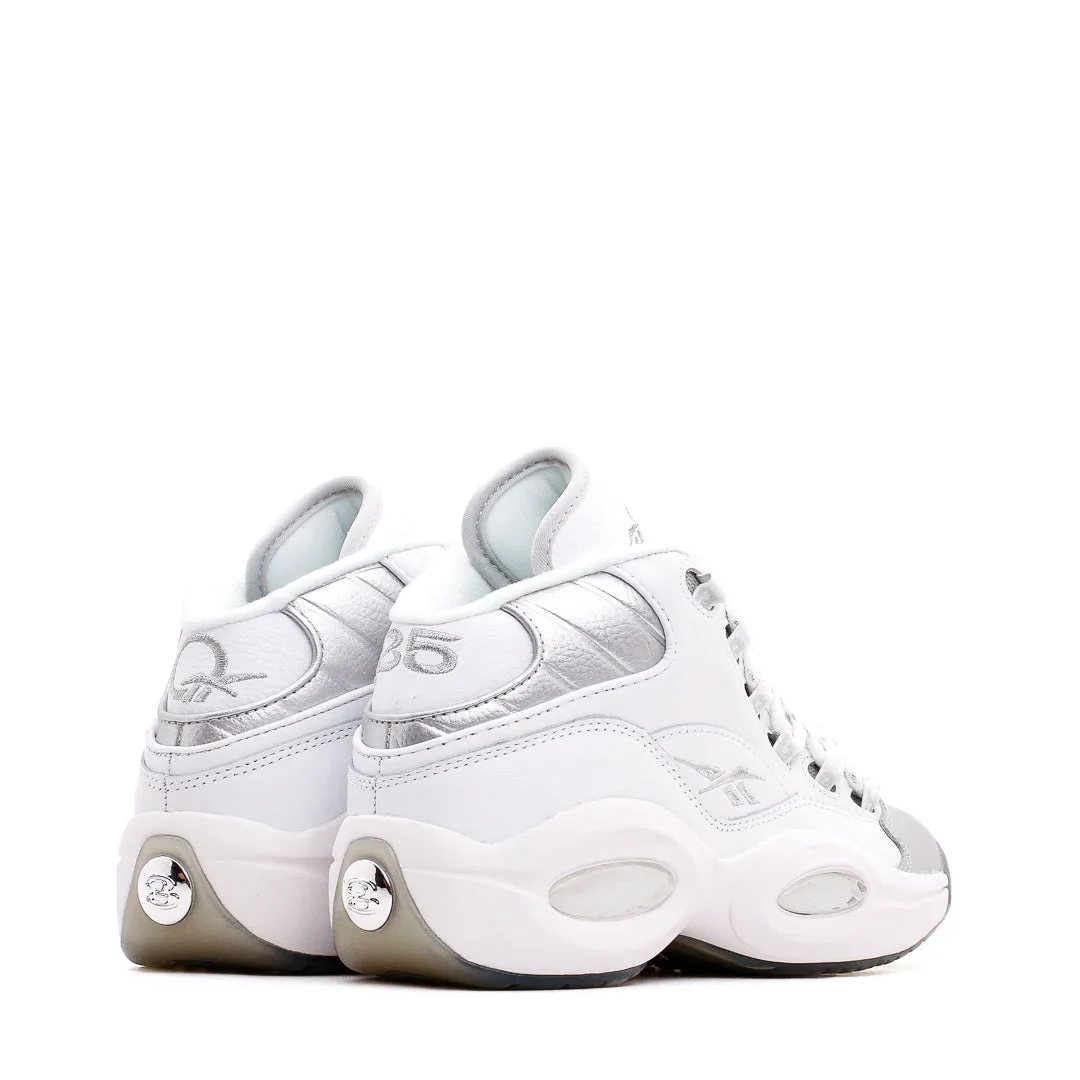 Agility Enhancing Plateform Reebok Classics Basketball Junior Question Mid Allen Iverson White Silver GX3983