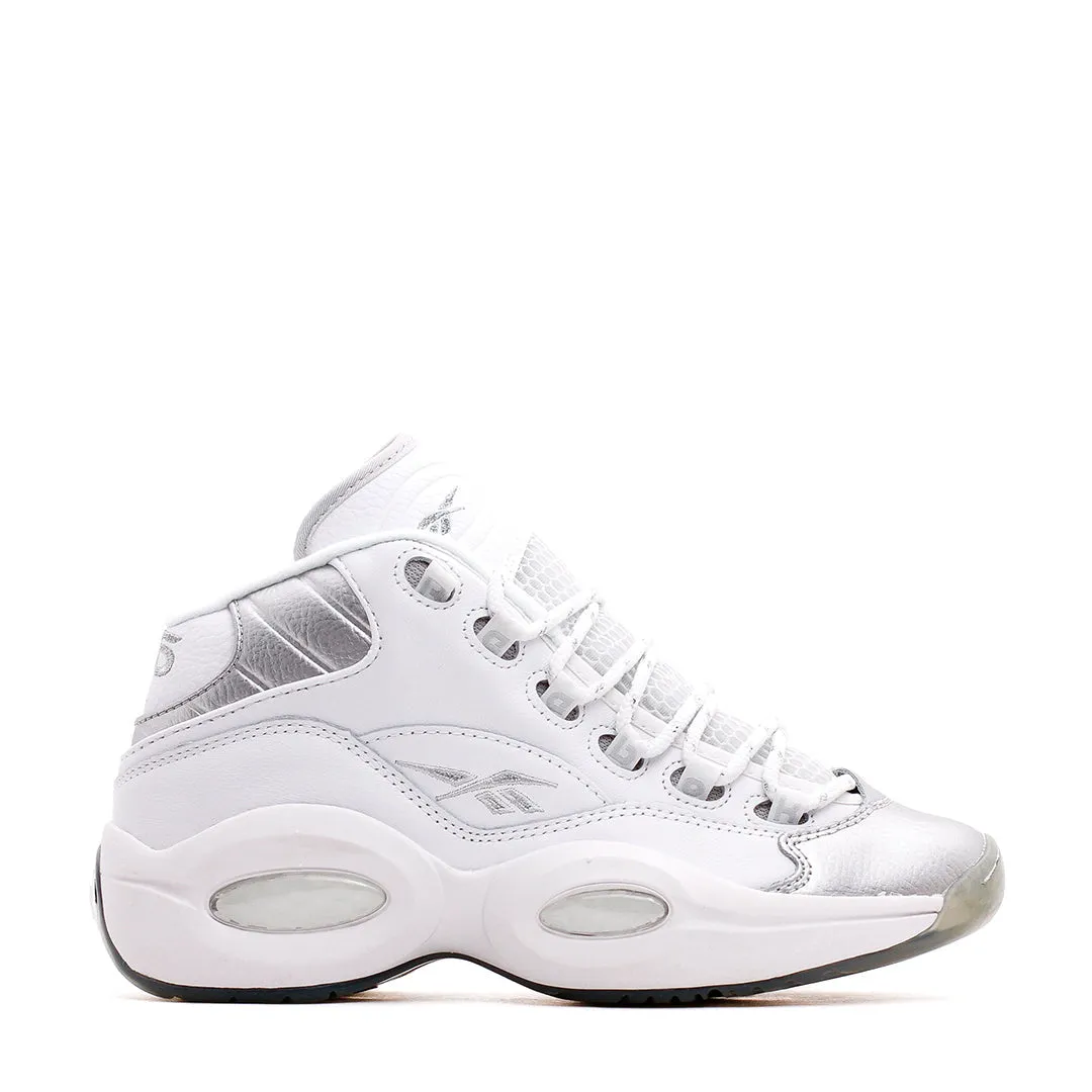Reebok Classics Basketball Junior Question Mid Allen Iverson White Silver GX3983 Responsive Energy Returning Foam