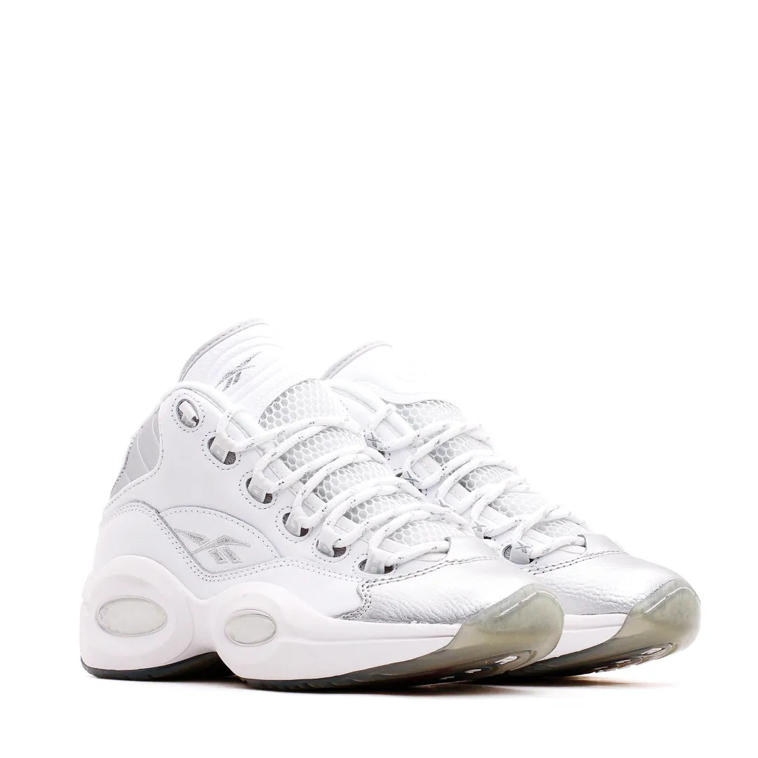 Reebok Classics Basketball Junior Question Mid Allen Iverson White Silver GX3983 Drop In Midsole Abrasion Proof Outsole Treads
