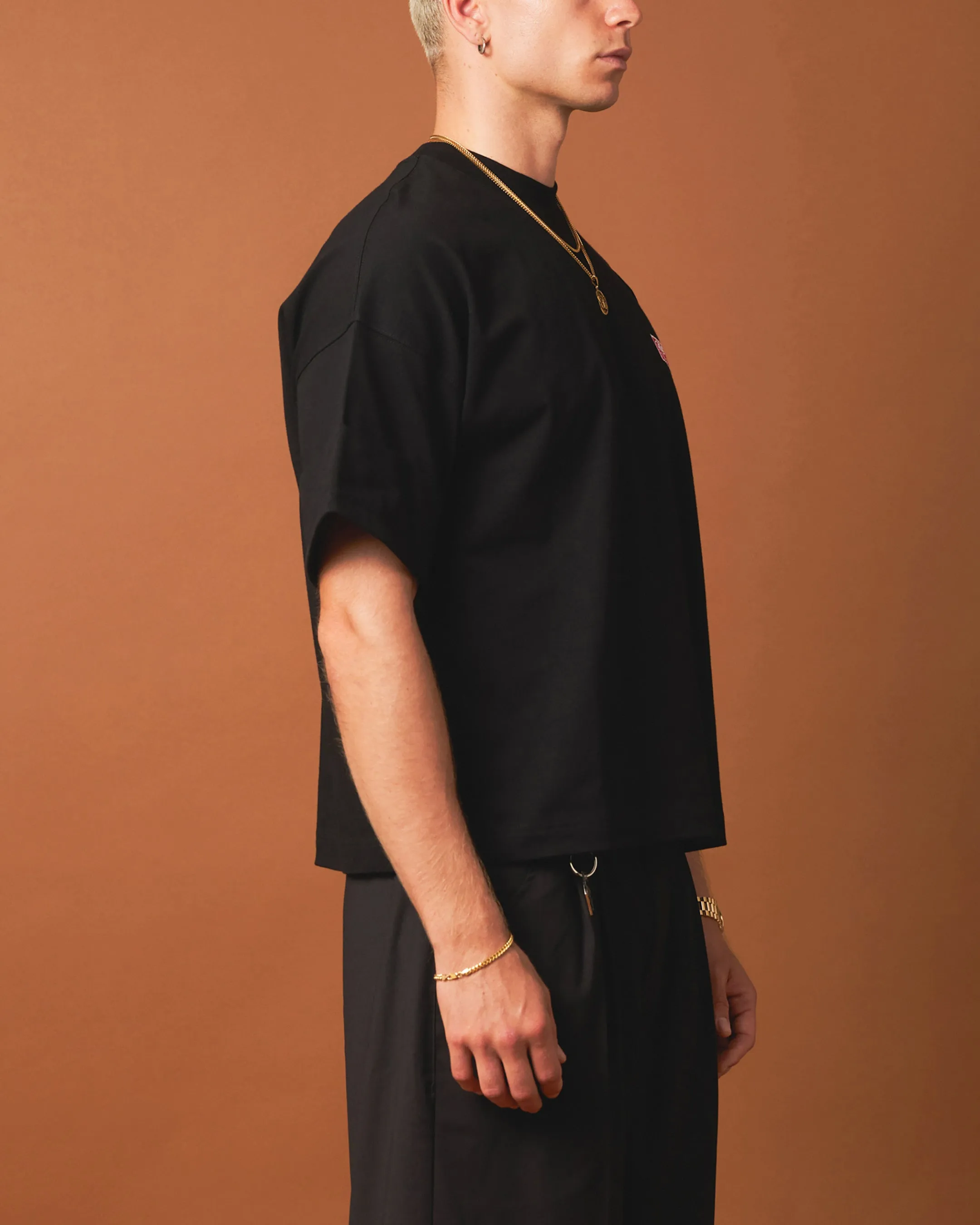 404 Workwear T-Shirt Black Stylish and Easygoing Sporty Layer Look