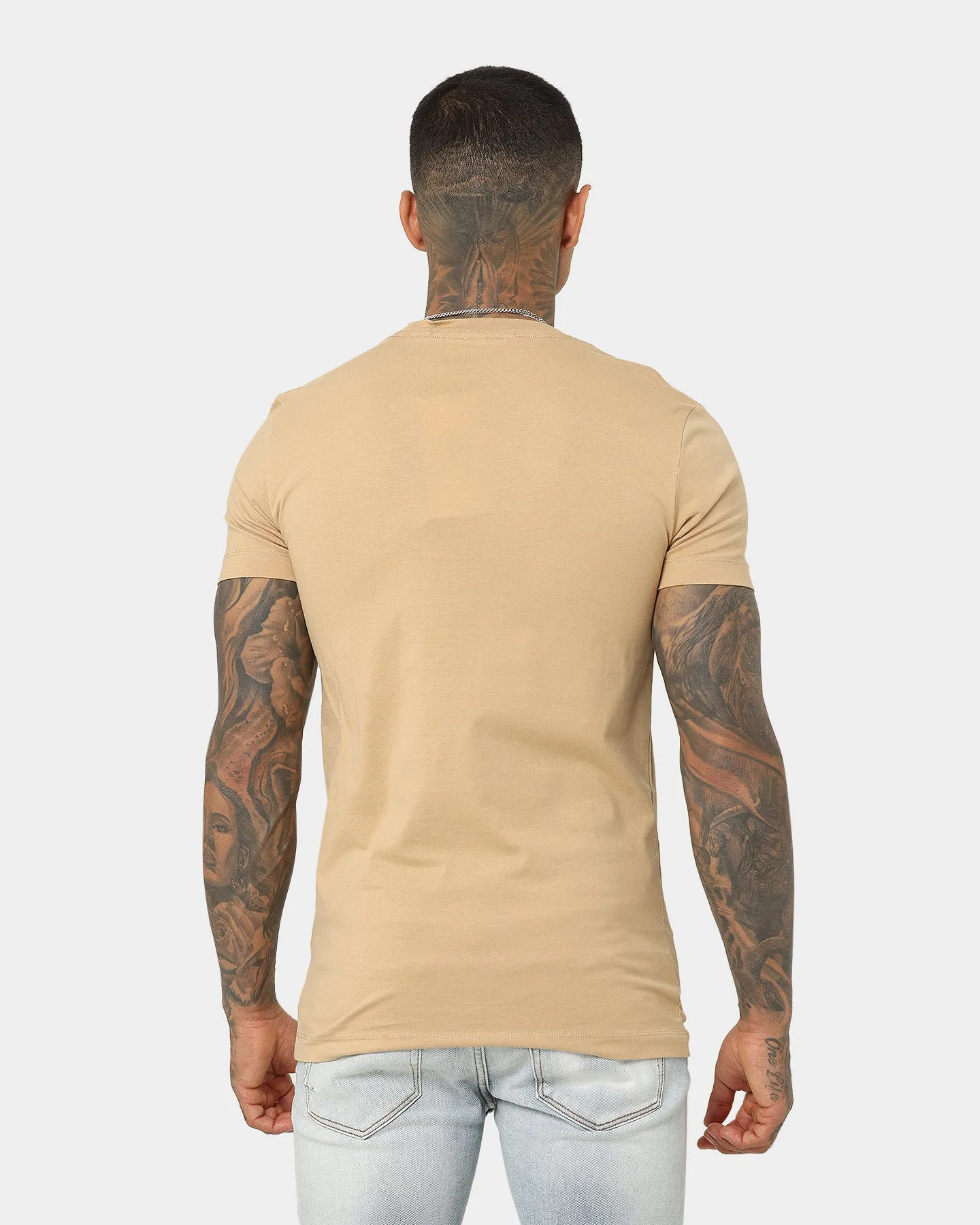 Calvin Klein Monogram Short Sleeve T-Shirt Tawny Sand/Black Affordable accessibility WrinkleResistant