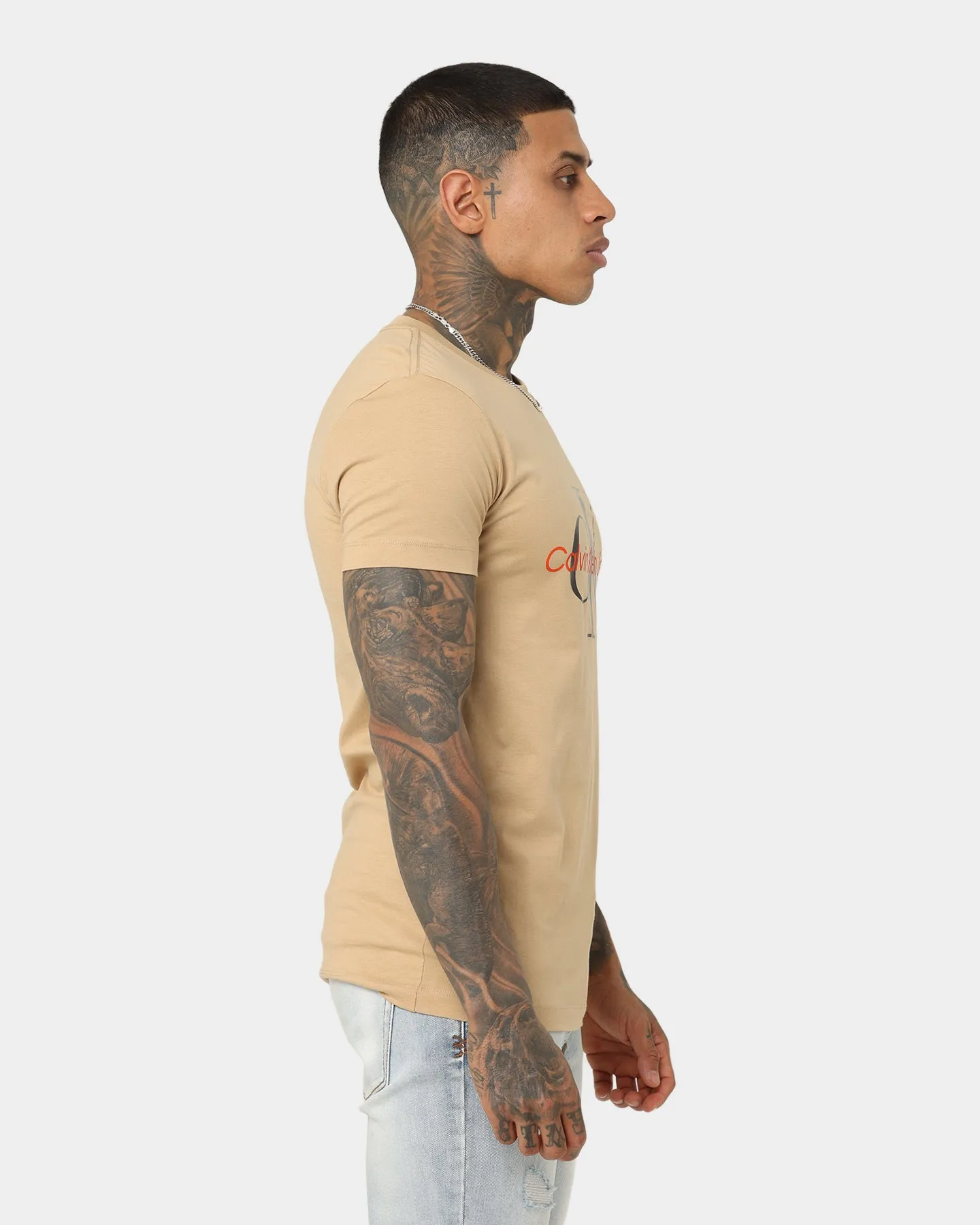 Calvin Klein Monogram Short Sleeve T-Shirt Tawny Sand/Black Unisex Core