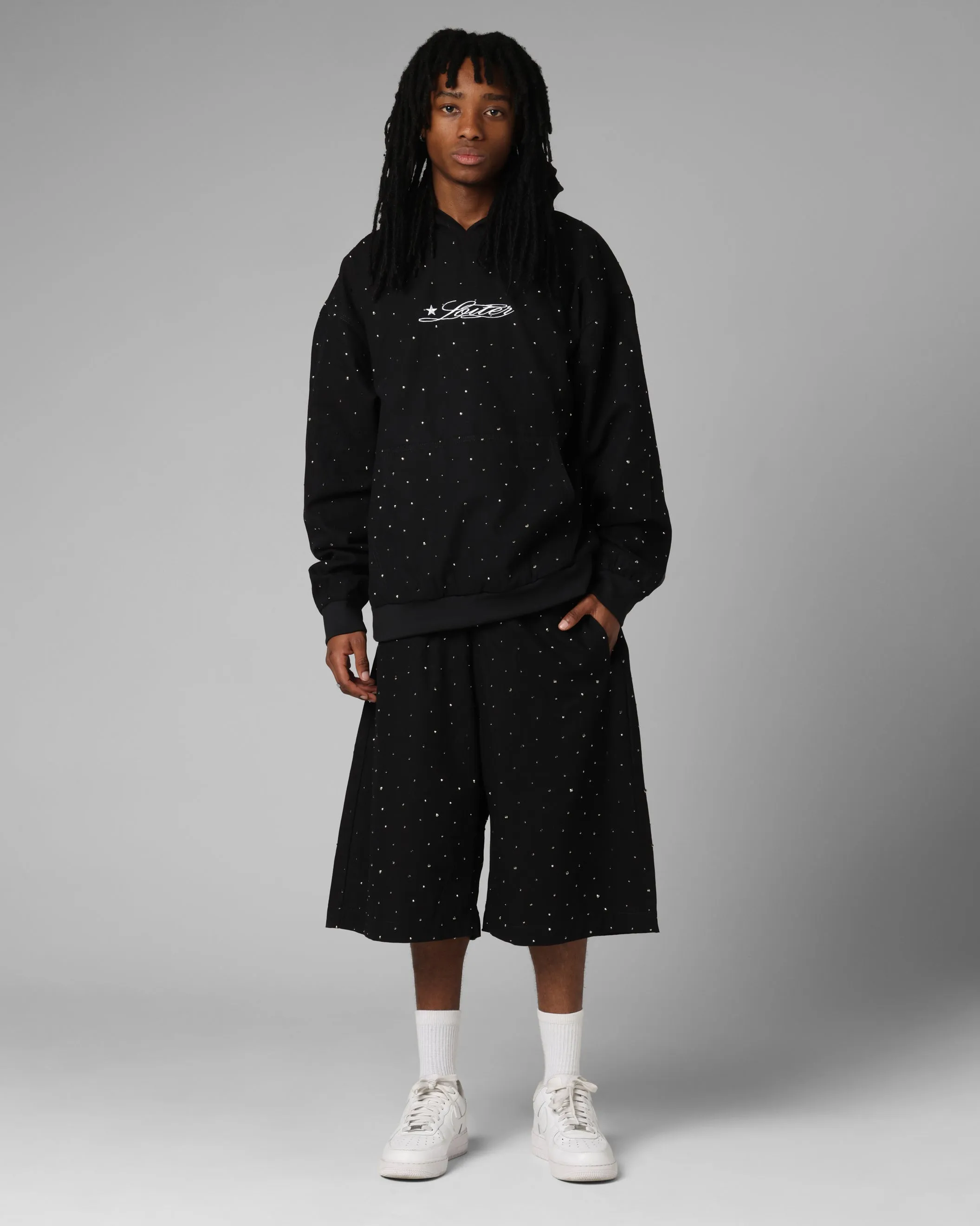 Loiter Hail Storm Shorts Black Unique Pattern