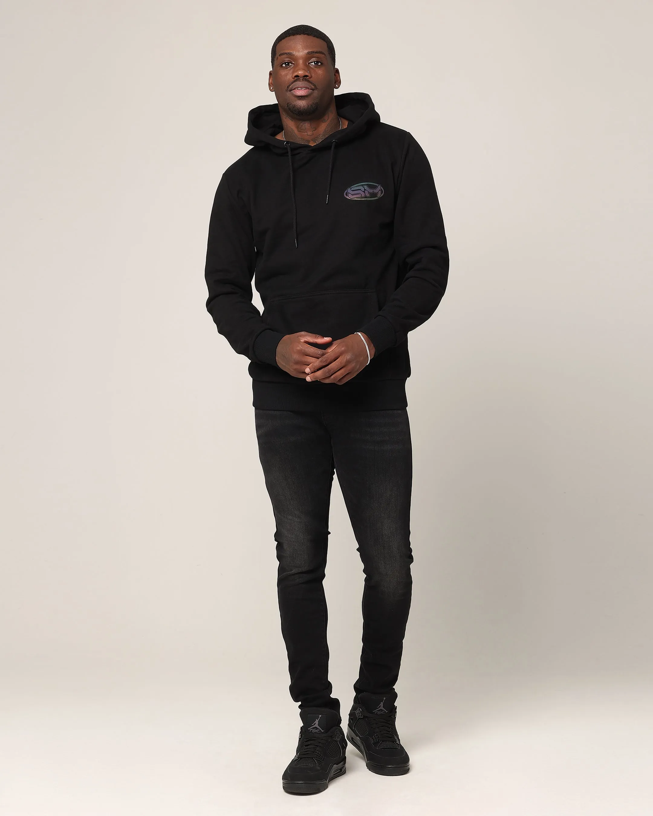 Saint Morta New Age Rage Motors Hoodie Black/3M Animal Print Street Fit Style