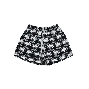 Boss Vibe Memory Lane Barbwire Print Mesh Shorts (Black)