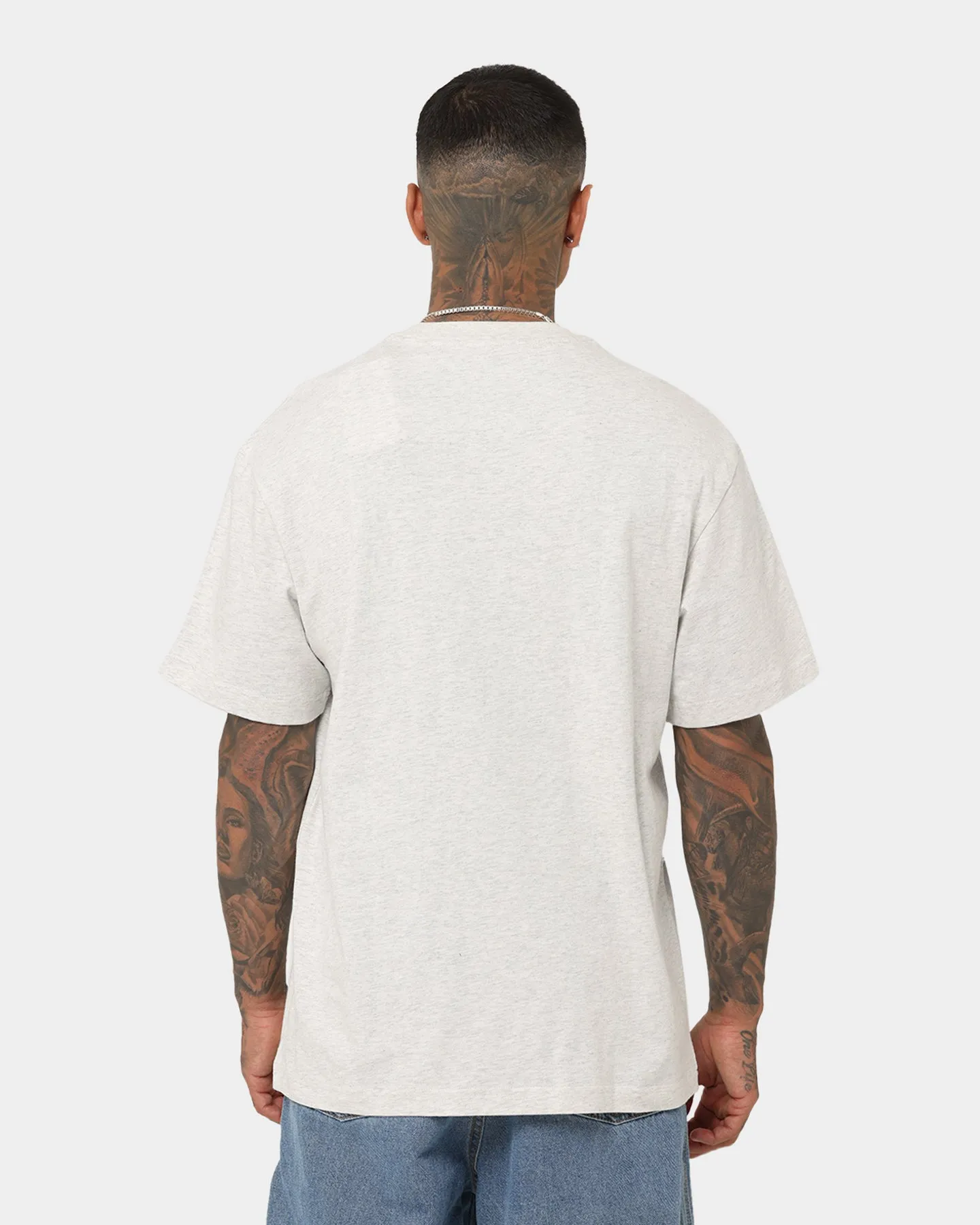Micro Perforated Fabric Mitchell & Ness New Orleans Ravens Superbowl Champions T-Shirt White Marle