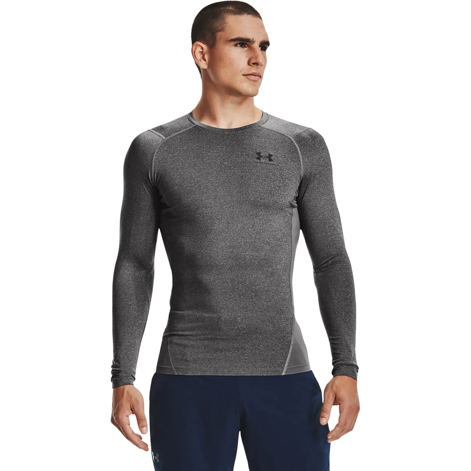 Under Armour Mens HG Armour Comp Long Sleeve T-Shirt Cyber Core
