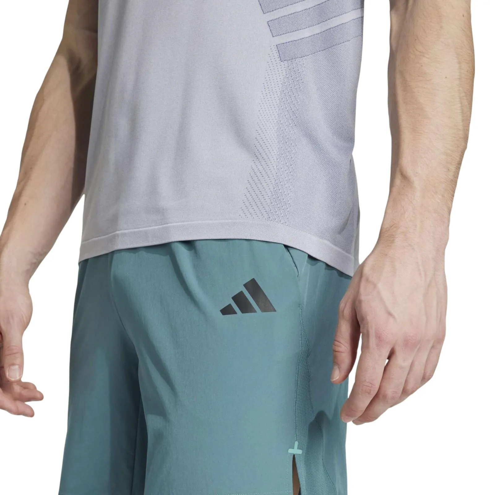 Hypoallergenic Lining Easy Adjust Drawcord adidas GYM  SHORT 5in Green