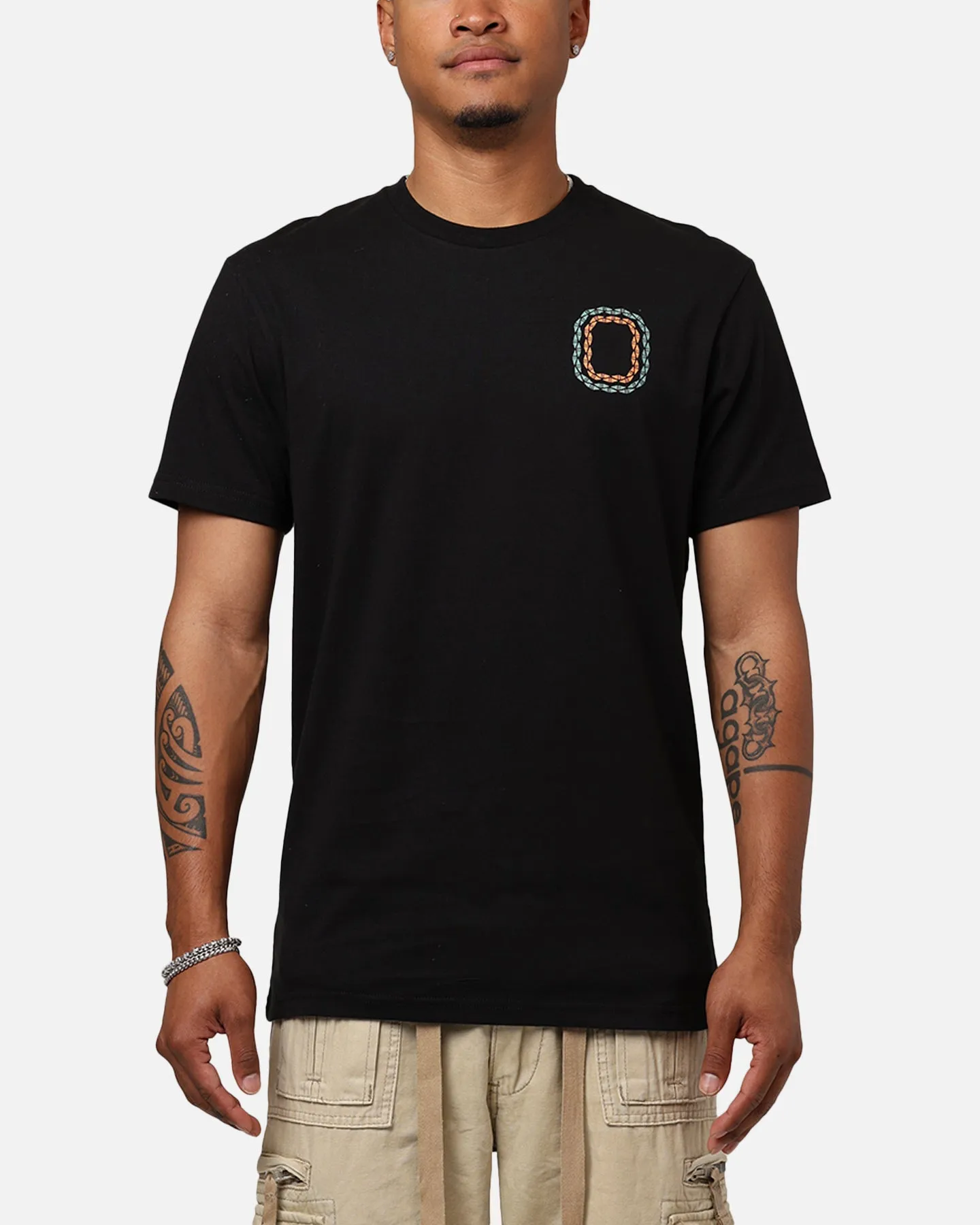 Overtime Paradise Parrots T-Shirt Black Basic Comfort