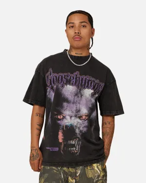 American Thrift X Goosebumps Barking Ghost Vintage T-Shirt Black StretchFabric