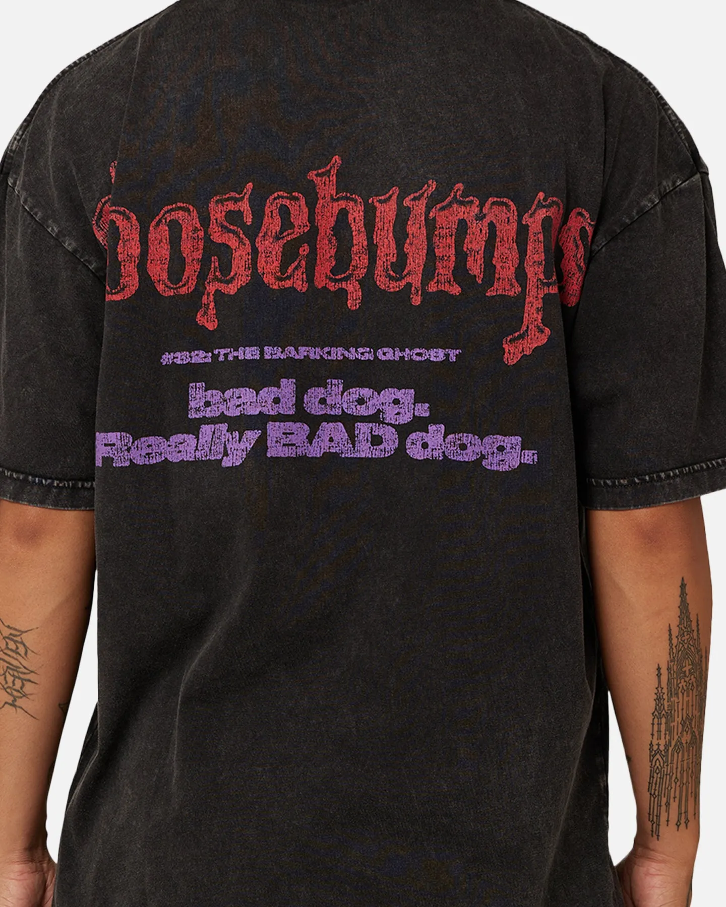 American Thrift X Goosebumps Barking Ghost Vintage T-Shirt Black Stylish Wearable Effortless Wear