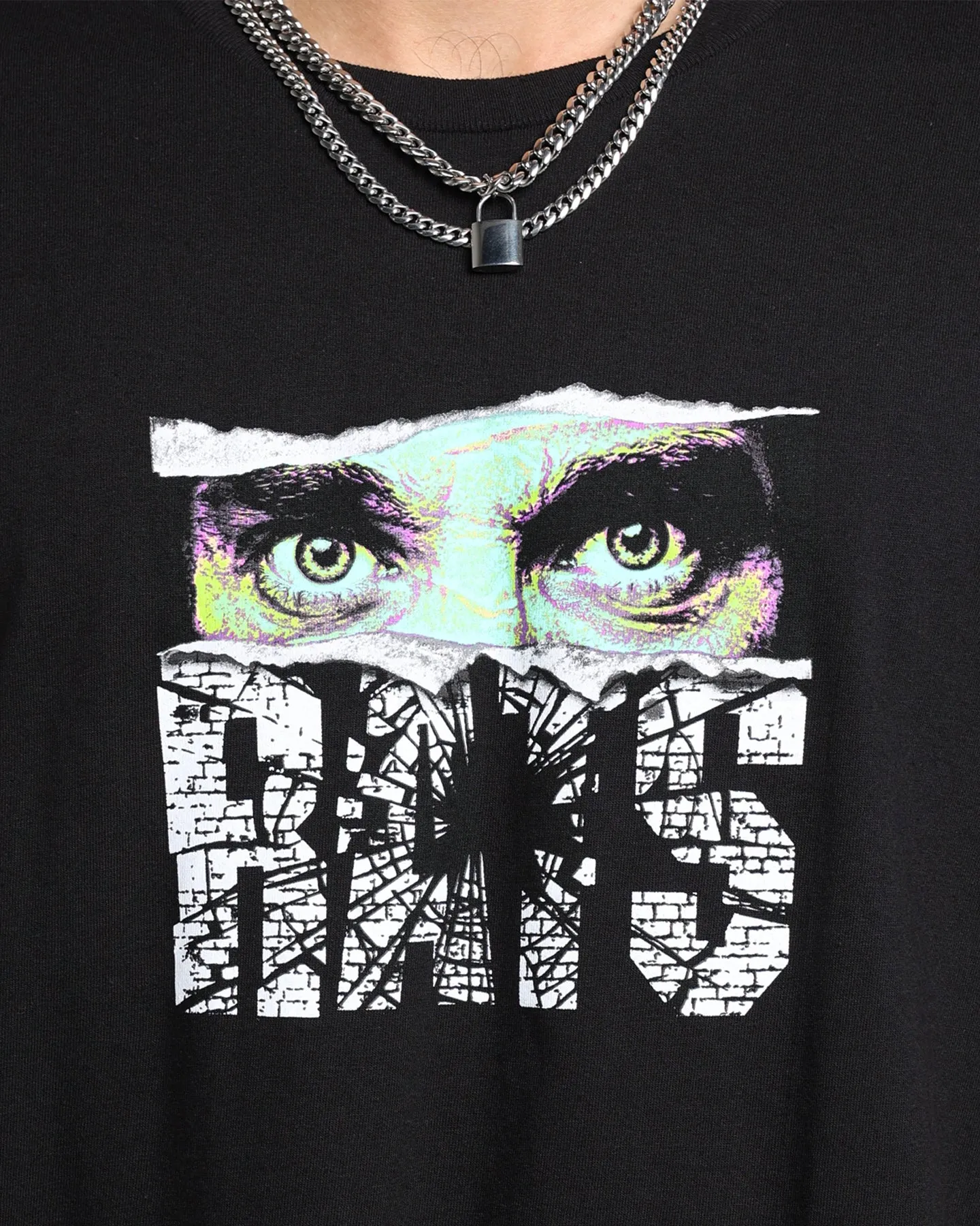 Rats Get Fat Eyes T-Shirt Black Quality Fabric