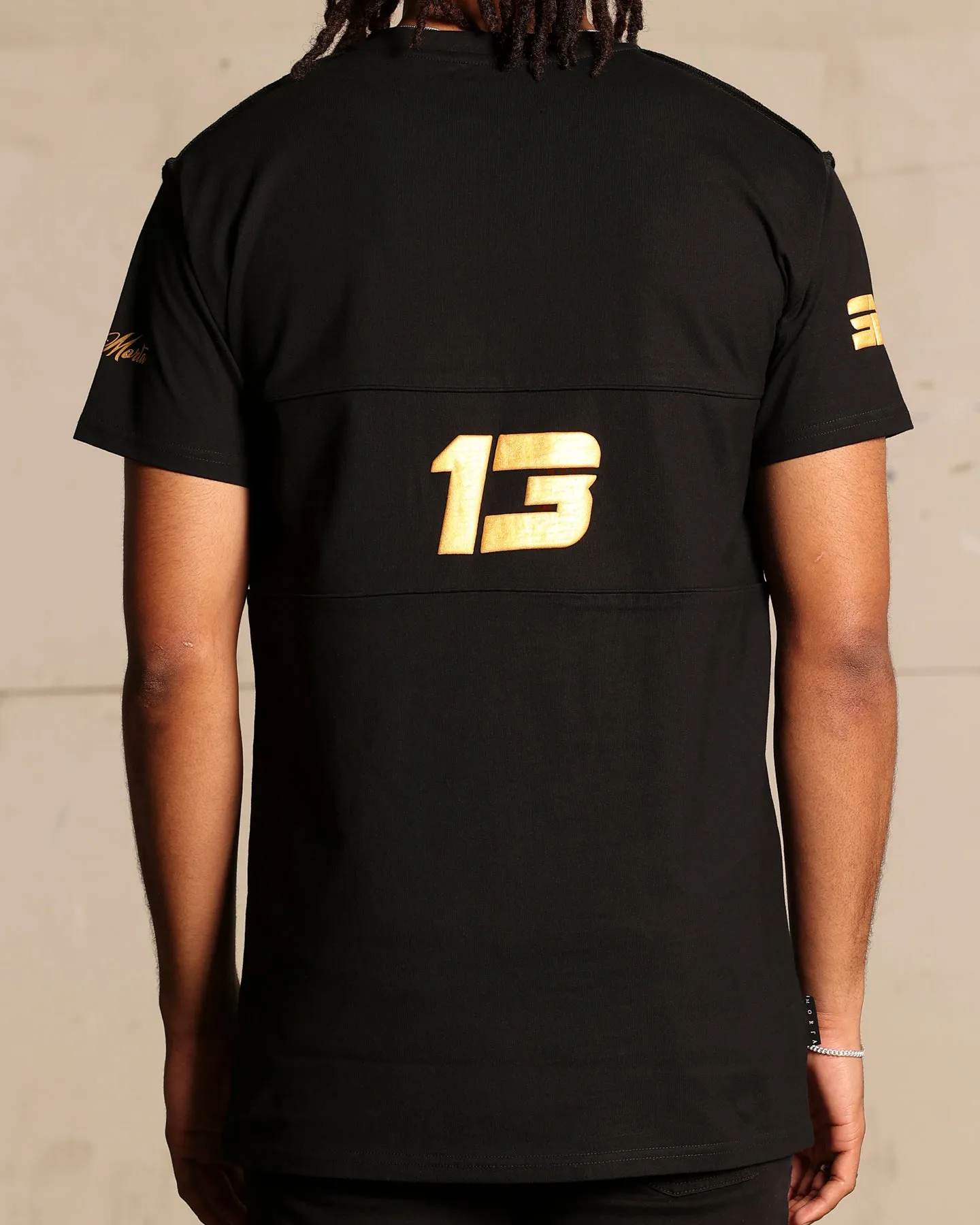 Soft Fit Wear Standard Body Fit Saint Morta Moto Lafayette T-Shirt Black/Gold