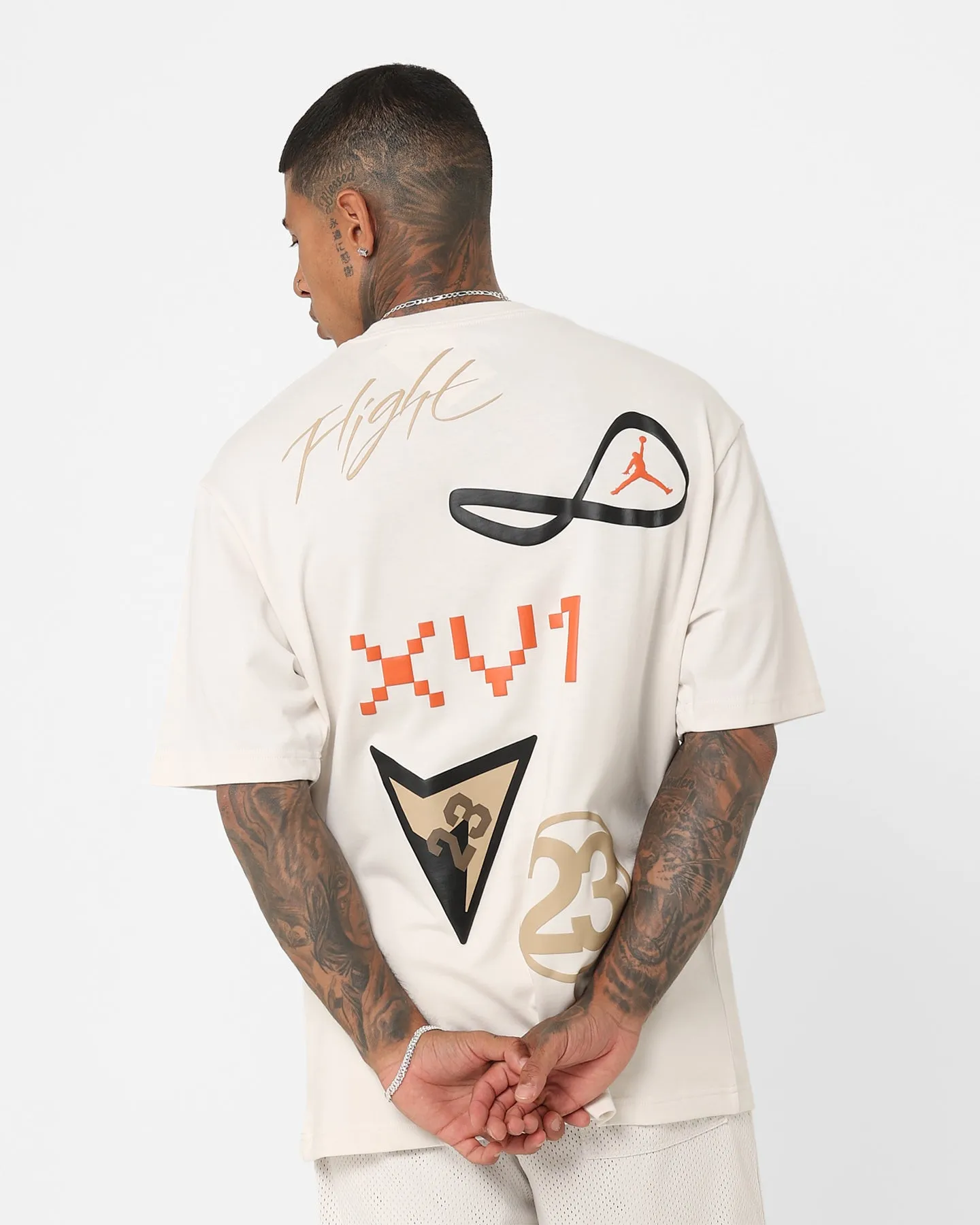 Jordan Flight Heritage 85 Graphic T-Shirt Phantom/Desert/Black Modern Simplicity Easy Wear Style