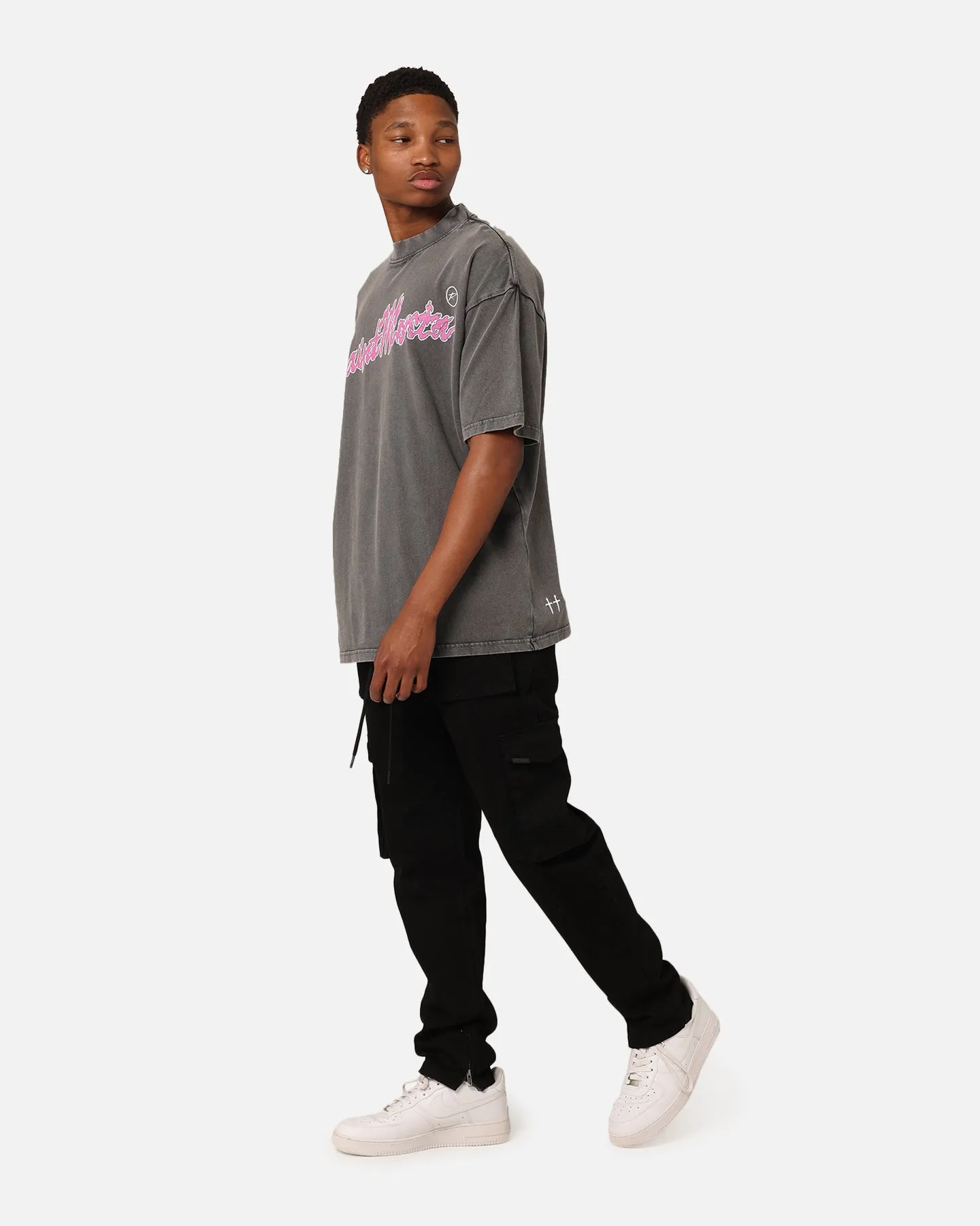 Saint Morta Firestarter T-Shirt Washed Charcoal Flattering Cut