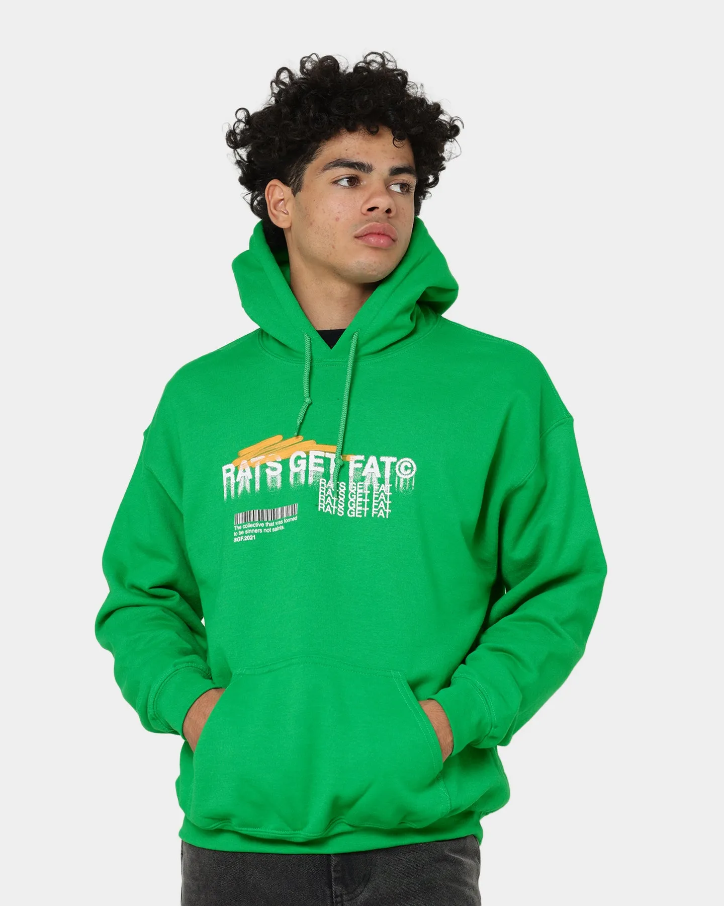 Outdoor Motion Rats Get Fat Spray Butterfly Hoodie Green