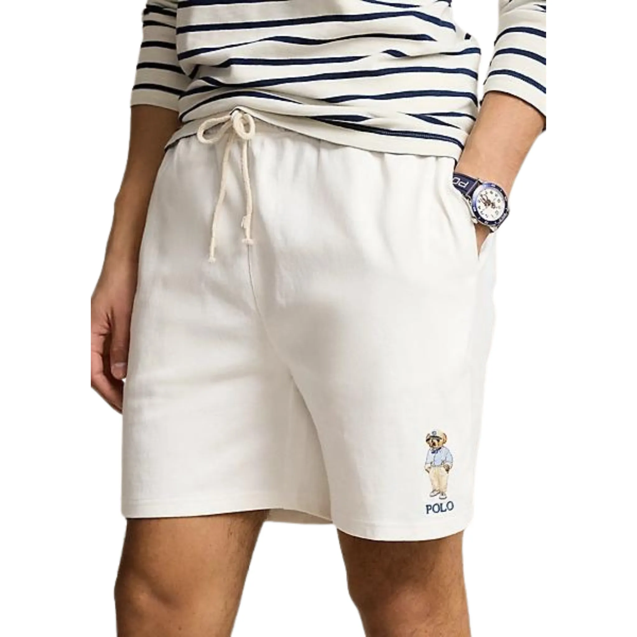 Future Glow Polo Ralph Lauren 6-Inch Polo Bear Jersey Short (White)