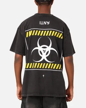 The Anti Order Anti Nuclear T-Shirt Black Acid Wash Anti microbial coating