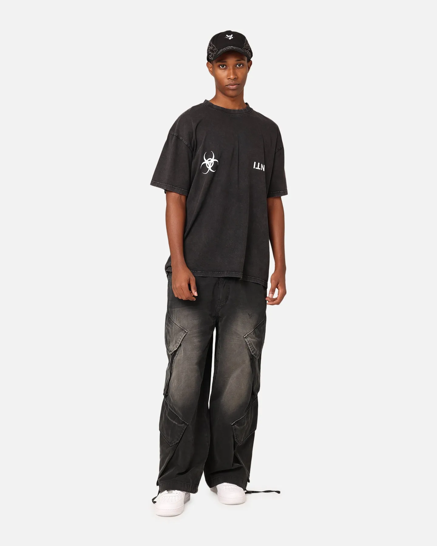 The Anti Order Anti Nuclear T-Shirt Black Acid Wash Active Style Trend Durable Colorfast Finish