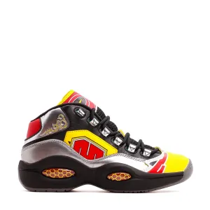 Reebok Classics Basketball Men x Power Rangers Question Mid Allen Iverson Black Silver Red GY0590 Ankle Strap Lockdown Strap Integration