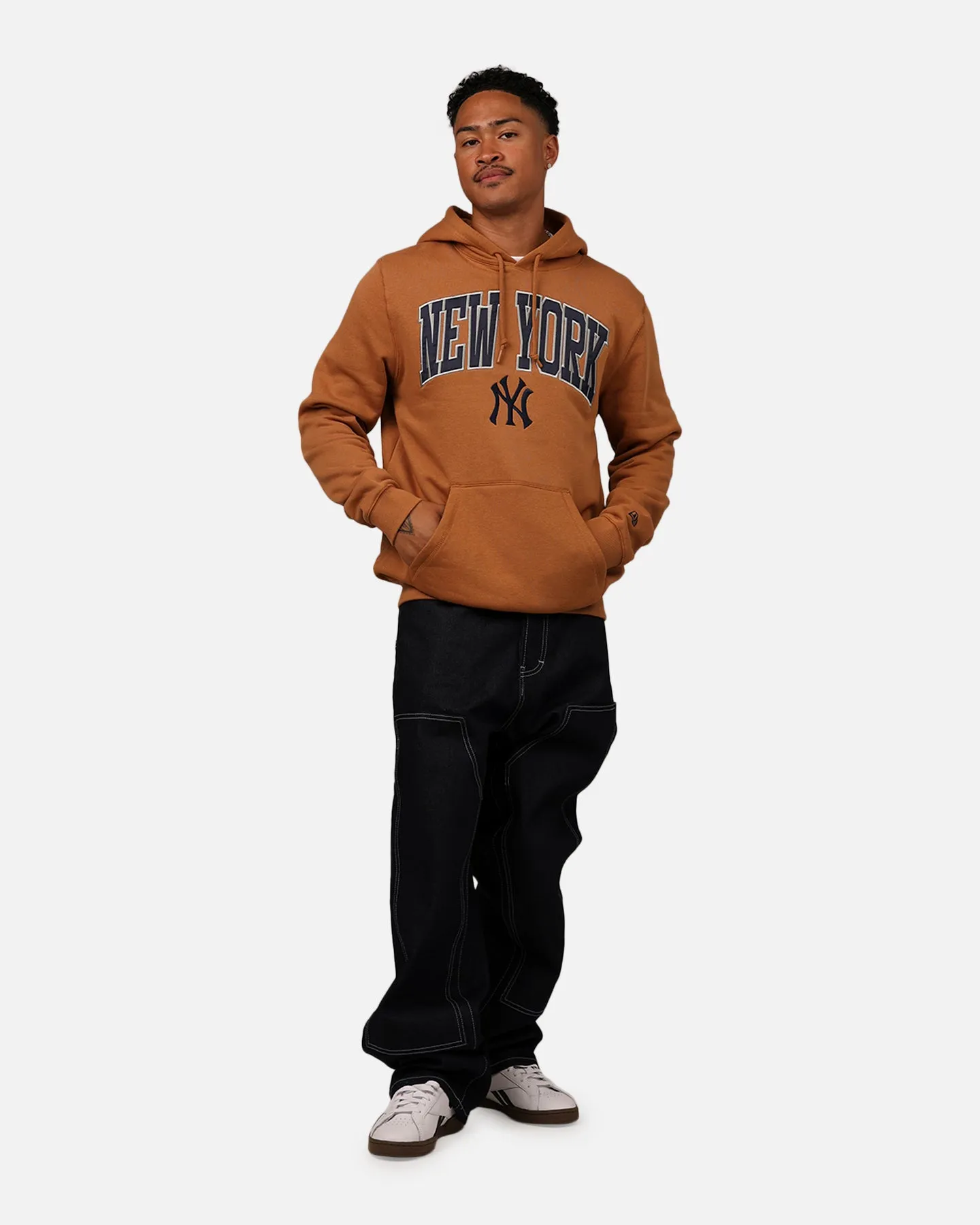 New Era New York Yankees Pullover Hoodie Medium Beige Pronghorn like