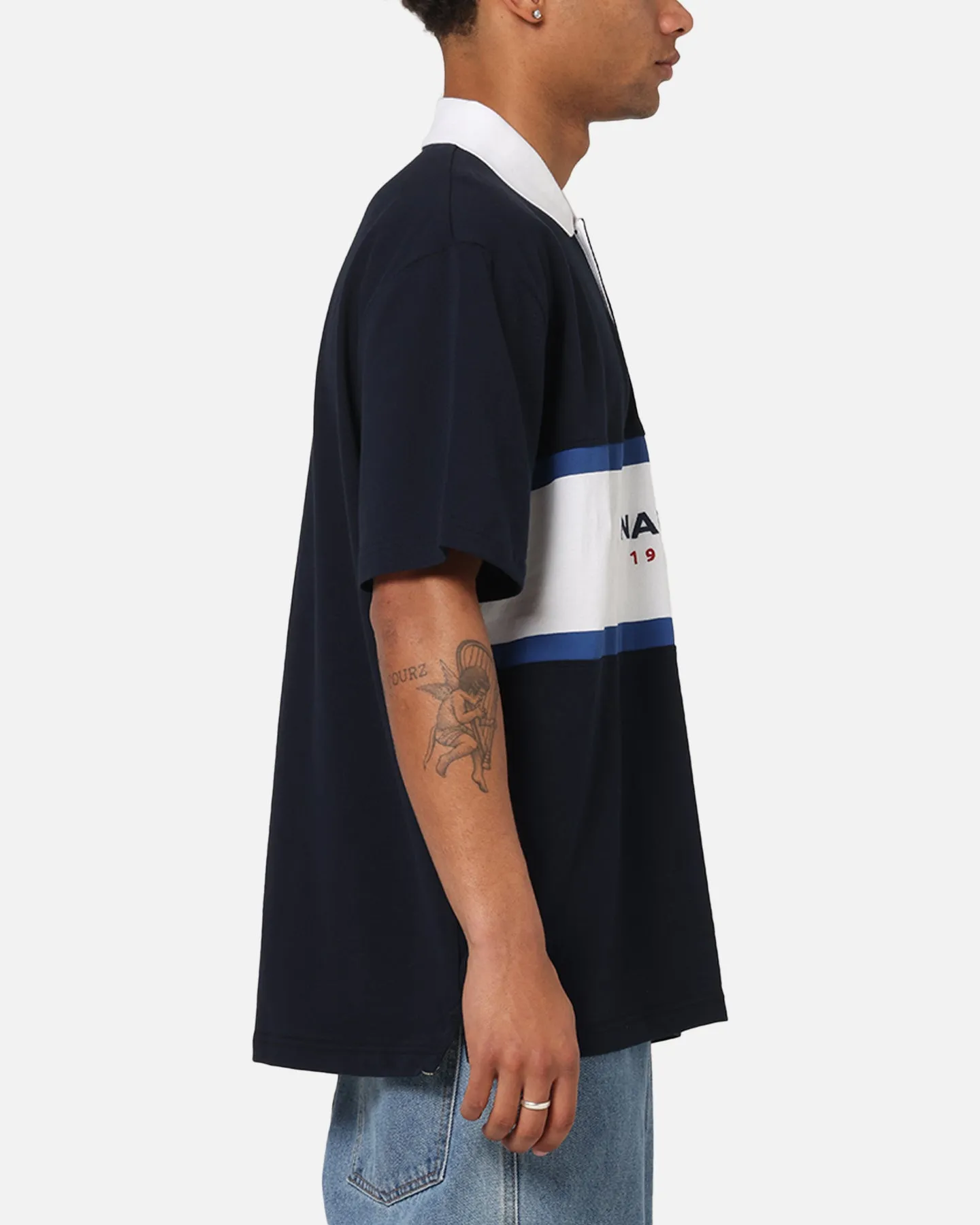 Nautica 83-Flag Block Polo T-Shirt Dark Navy Urban Explorer Stylish Detail