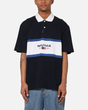 Nautica 83-Flag Block Polo T-Shirt Dark Navy Luxe Comfort