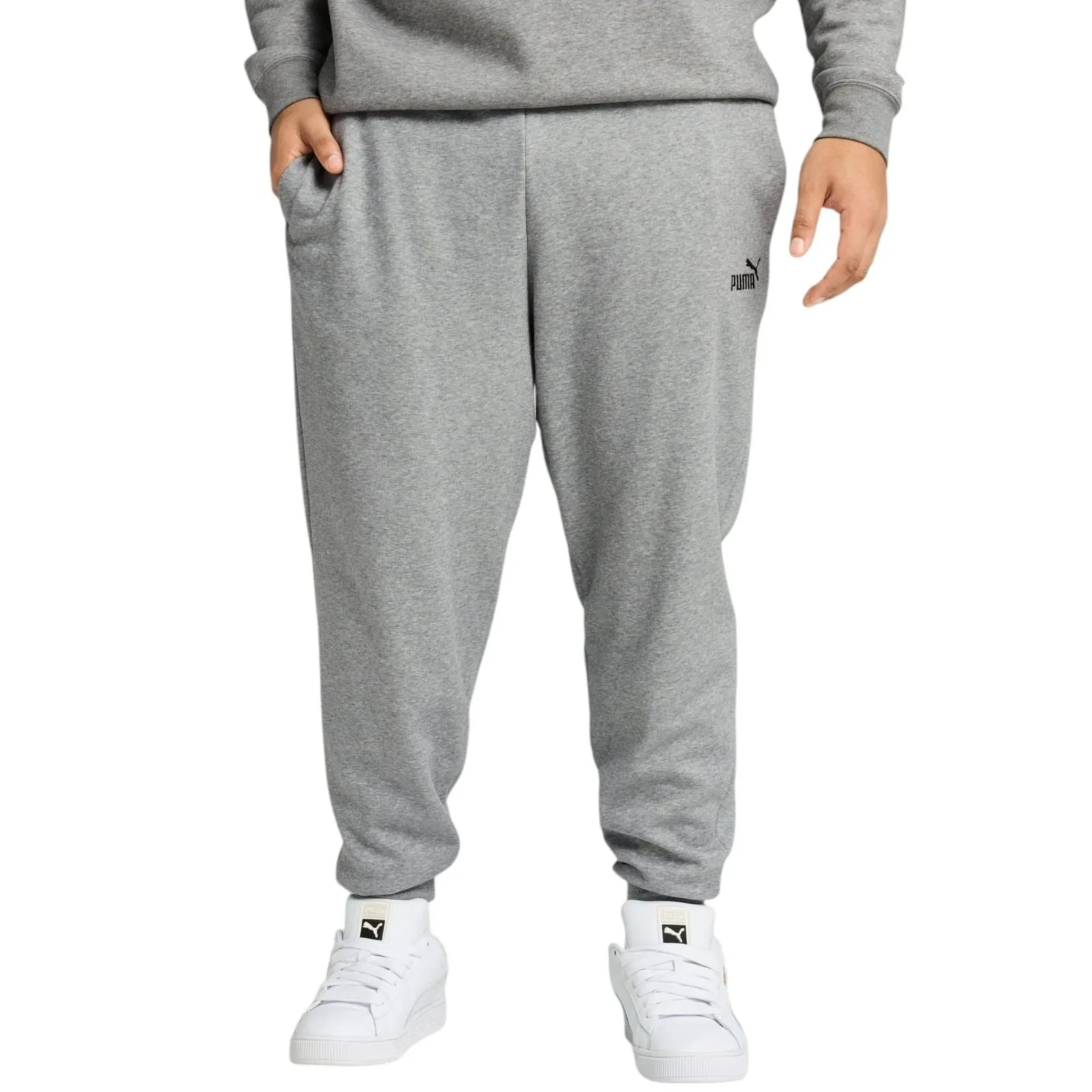 Training Pants Tough Support Puma Essentials No. 1 Logo Mens Medium-Rise Fleece Sweatpants