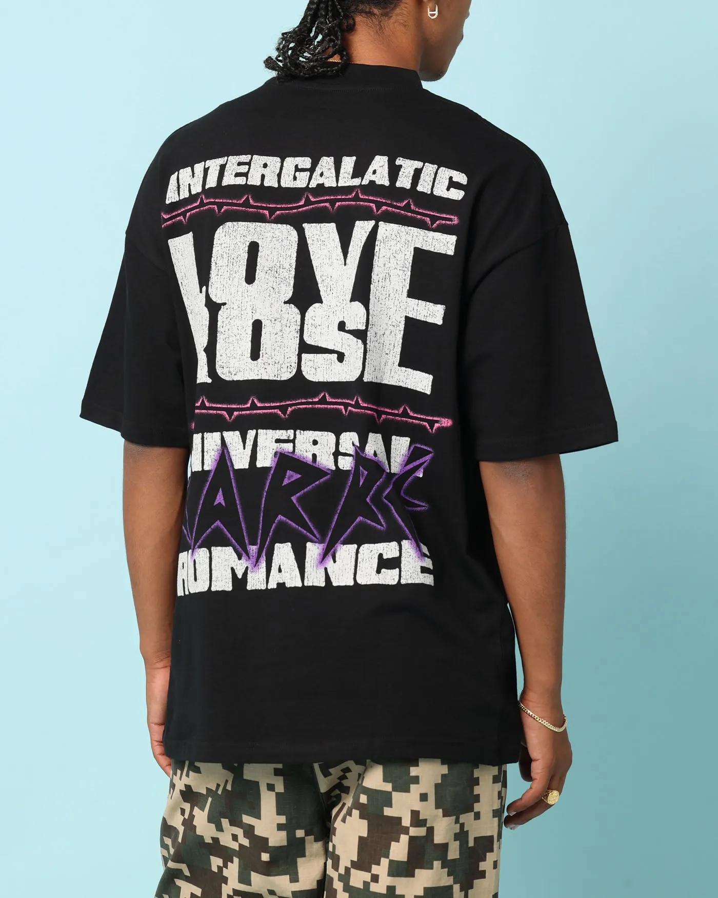 Chill Comfort Look Matte Look Carre Love Rose T-Shirt Black