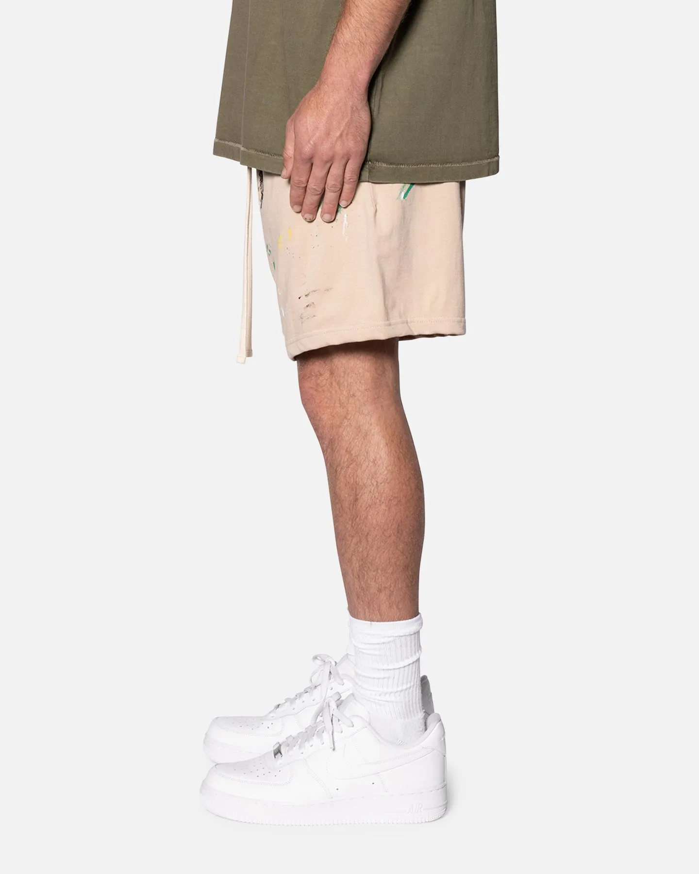 MNML Painter Shorts Off White Elastic Comfort sports industry