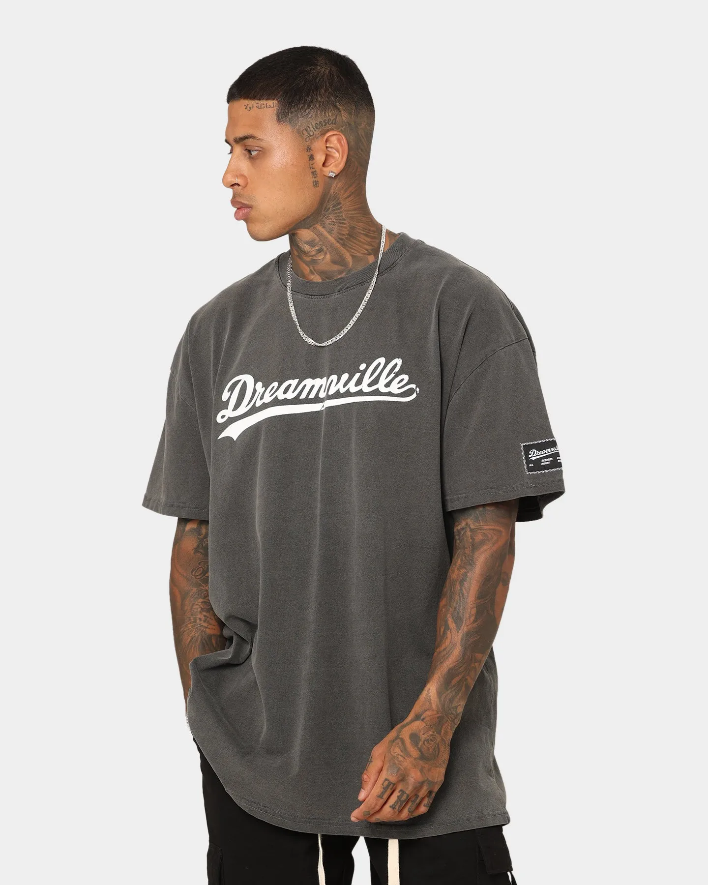 quick dry futuristic Dreamville Dreamville Logo Vintage T-Shirt Washed Black