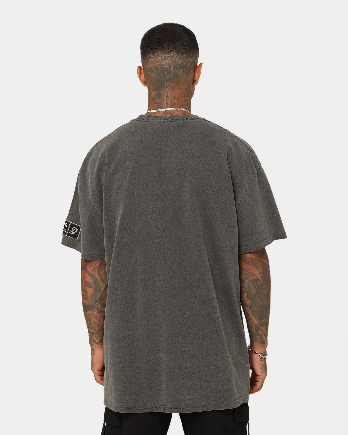 Dreamville Dreamville Logo Vintage T-Shirt Washed Black athletic style Trendy Apparel