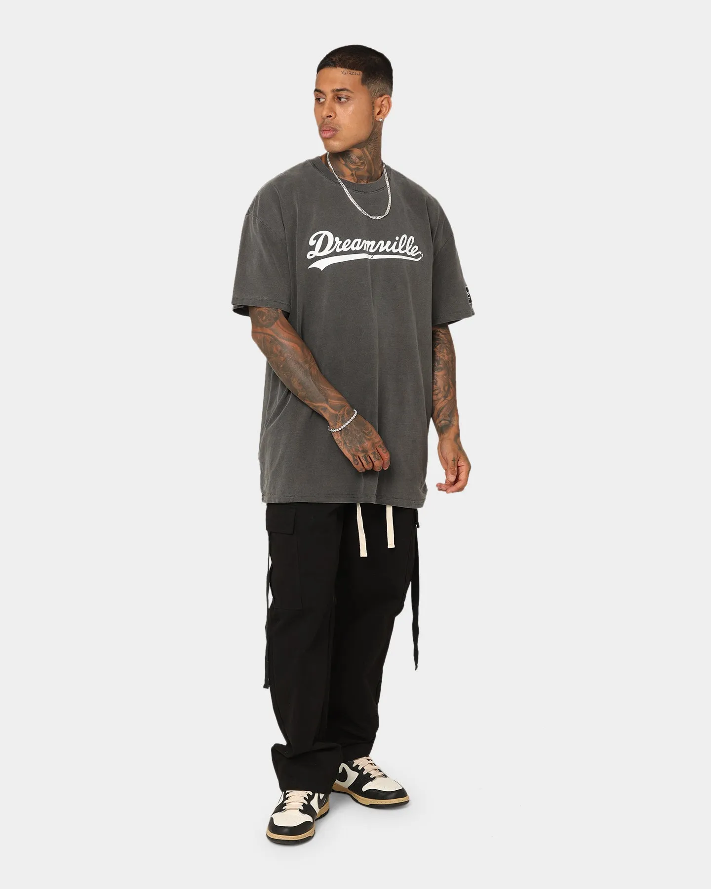 Light and Fresh Modern Wear Dreamville Dreamville Logo Vintage T-Shirt Washed Black
