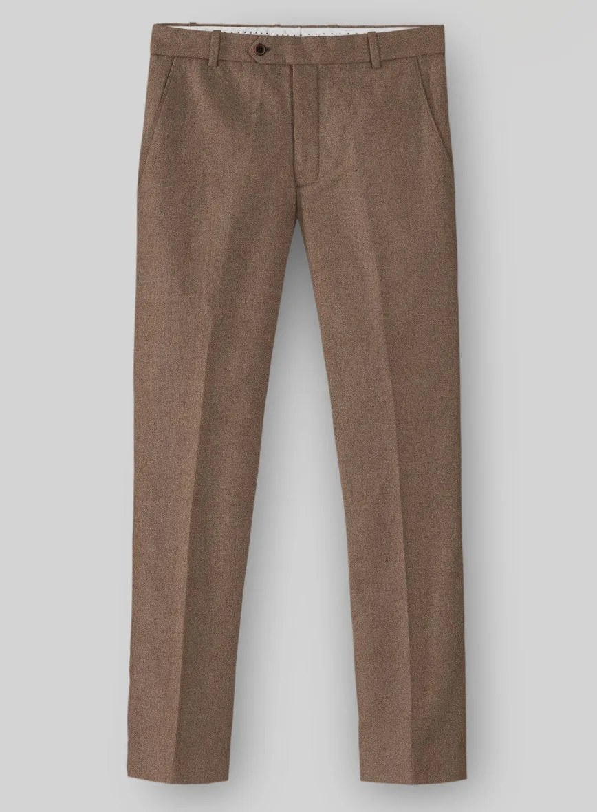 Classic Layer Tailored Wearable Naples Dolce Brown Tweed Pants