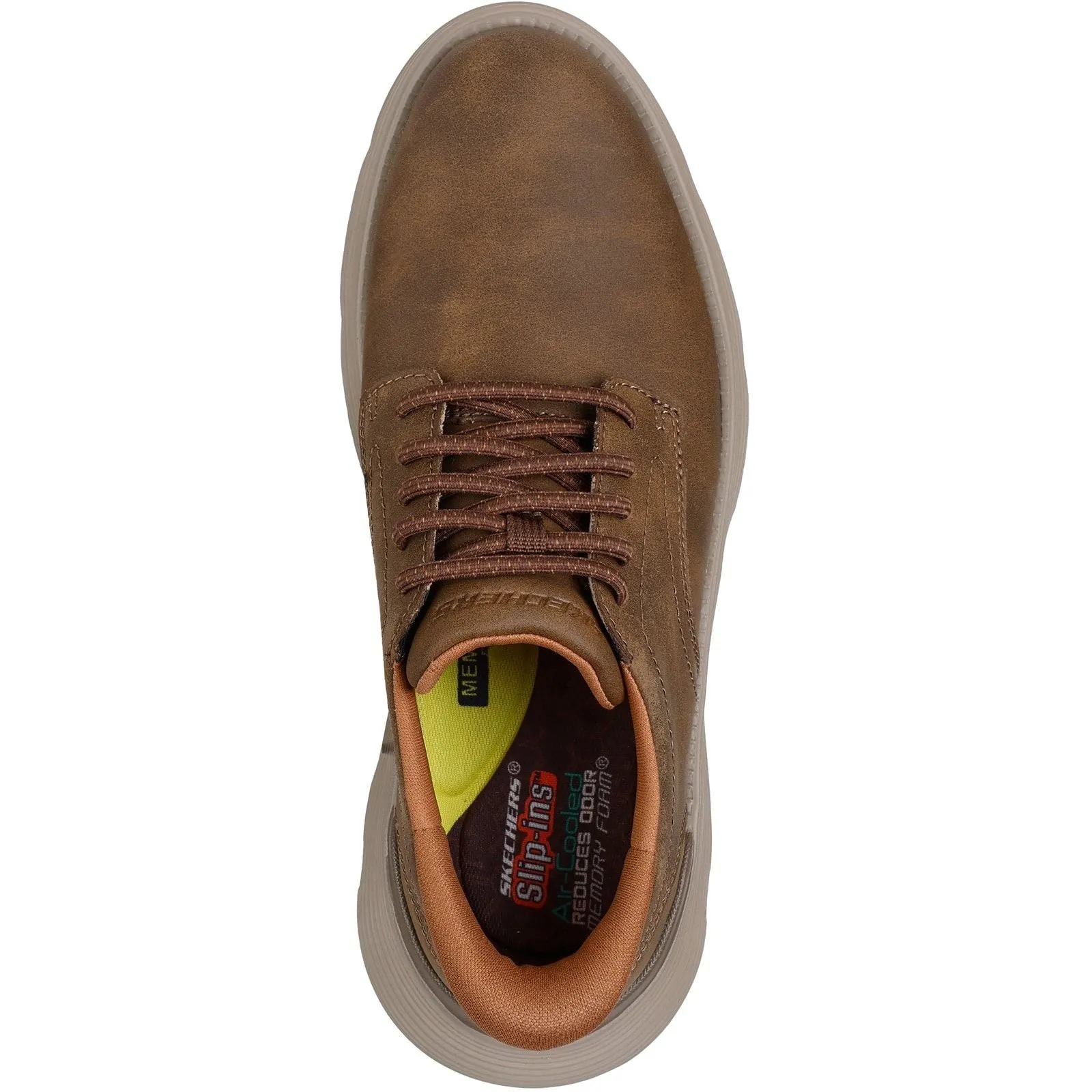 Anti Odor Busy Professionals Skechers Mens Garza Duran Shoe Taupe