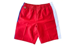HeavyDuty Zipper Lacoste SPORT Light Colorblock Shorts (Red/Blue)