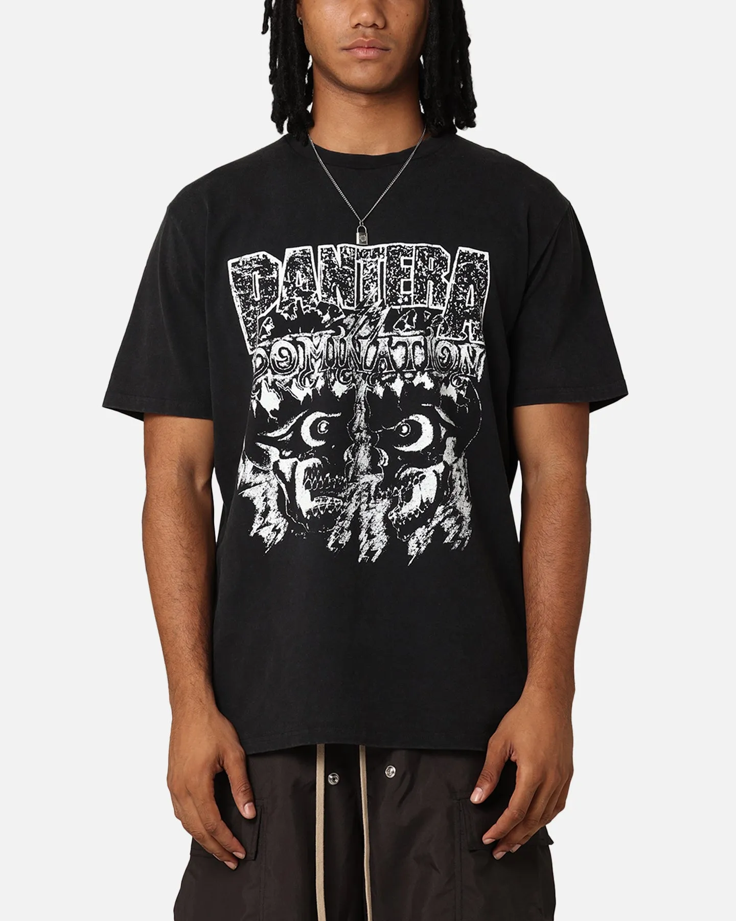 Pantera Domination T-Shirt Washed Black Slim fit clothing Fashion and Comfort