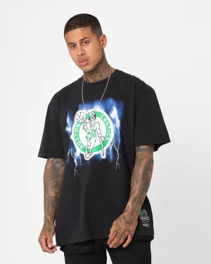 Minimalistic Wear Moisture Control Fabric Mitchell & Ness Boston Celtics Logo Lightning T-Shirt Black