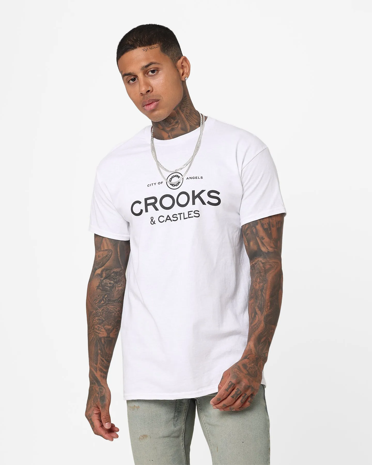 Relax Outfit Crooks & Castles City Of Chains T-Shirt White