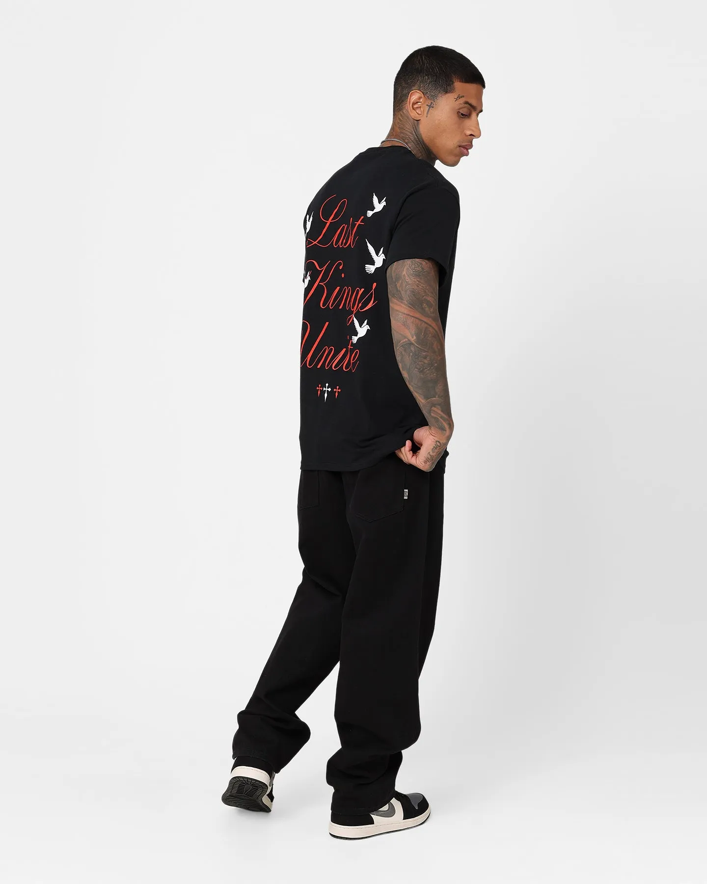 Bohemian style Last Kings Kings Unite T-Shirt Black