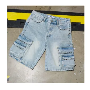 Warm Gloves DUAA ''NOBLE'' BLUE CARGO DENIM SHORT