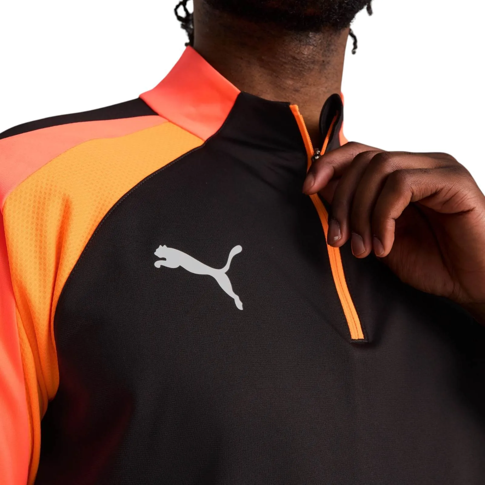Puma Individual LIGA Mens Half-Zip Long Sleeved Training Top Daywear Style