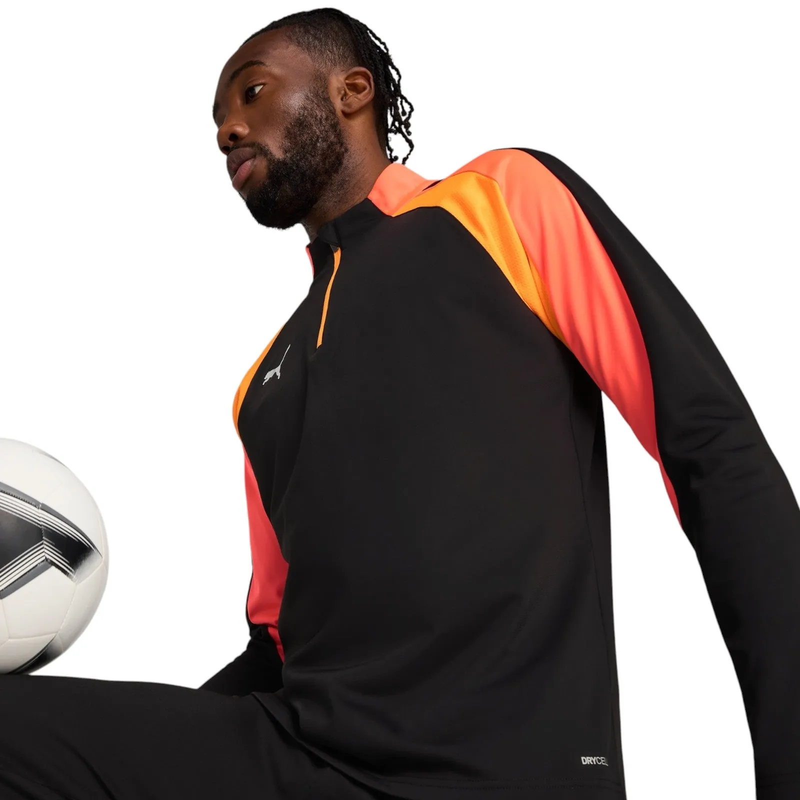 Relaxed Wear Puma Individual LIGA Mens Half-Zip Long Sleeved Training Top